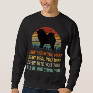 Retro Funny Chow Chow Dog Lover Owner Women Girls Sweatshirt