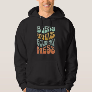 Retro Funny Christian shirts, BLESS THIS COUNTRY M Hoodie