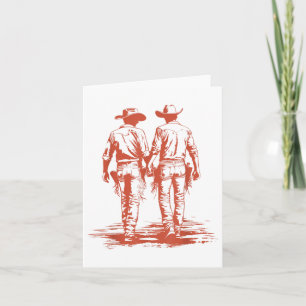 Retro Funny Cowboy Gay Trans Rights Lgbt Pride Card