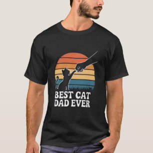 Retro Funny Daddy Cat Vintage Bump Fist Best Cat D T-Shirt