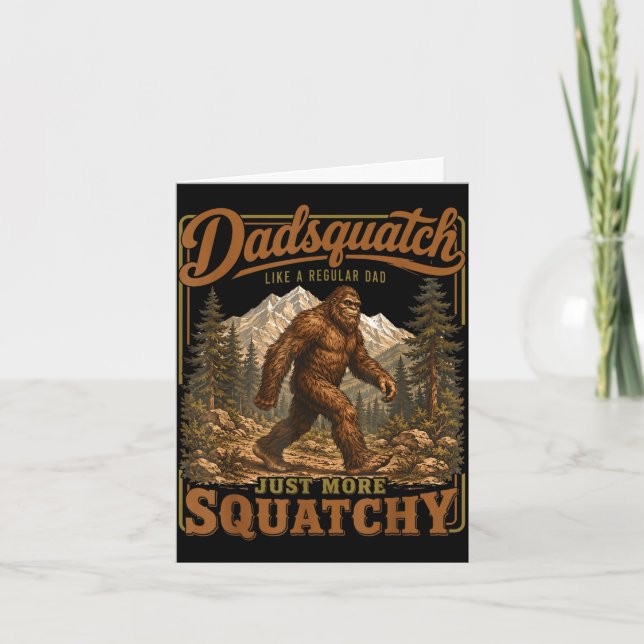 Retro funny dadsquatch sasquatch dad father's day  card (Front)
