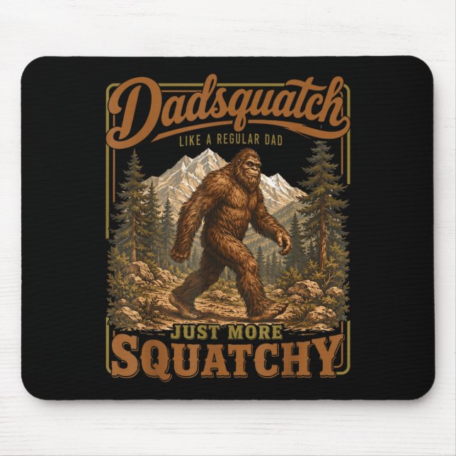 Retro funny dadsquatch sasquatch dad father's day  mouse mat (Front)