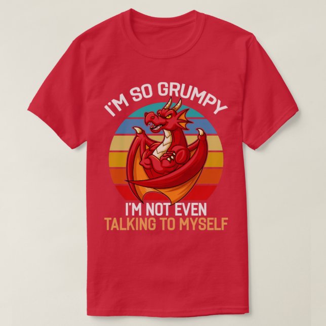 Retro Funny Dragon Flying Mythical Creature Im So  T-Shirt (Design Front)