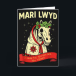 Retro Funny Folklore Skeleton Horse Mari Lwyd Yule Card<br><div class="desc">Retro Funny Folklore Skeleton Horse Mari Lwyd Yule Christmas _1</div>