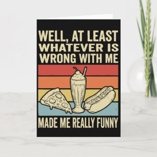 Retro Funny Food Milkshake Pizza Hot Dog Card