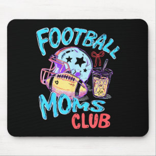 Retro funny football moms club game day team mouse mat