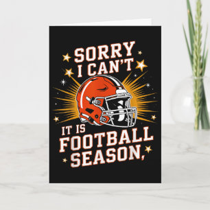 Retro Funny Game Day Sorry I Can't It Is Football Card