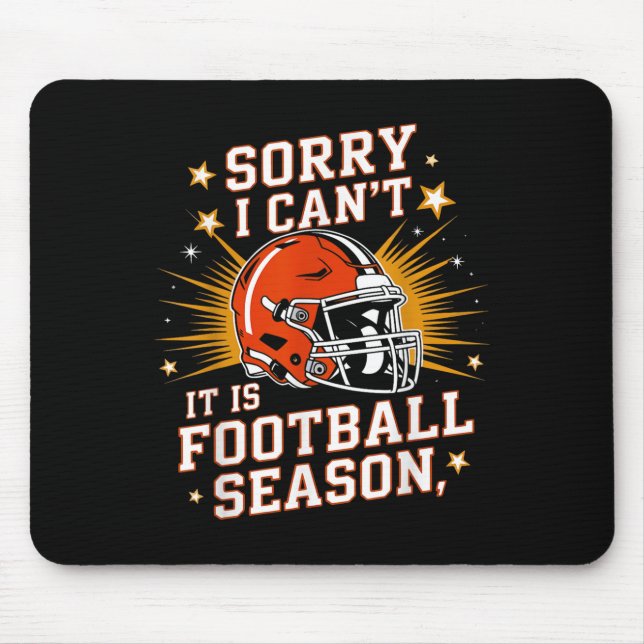 Retro Funny Game Day Sorry I Can't It Is Football  Mouse Mat (Front)