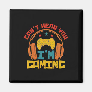 Retro Funny Gamer Headset Sorry Can't Hear You I'm Magnet