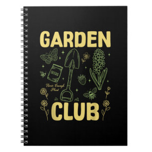 Retro Funny Garden Club Shirt Cute Plant Lover Gar Notebook
