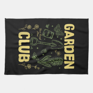 Retro Funny Garden Club Shirt Cute Plant Lover Gar Tea Towel