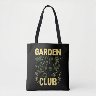 Retro Funny Garden Club Shirt Cute Plant Lover Gar Tote Bag