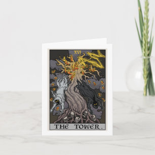 Retro Funny Halloween Bookshelf Boo Ghost Reading Card