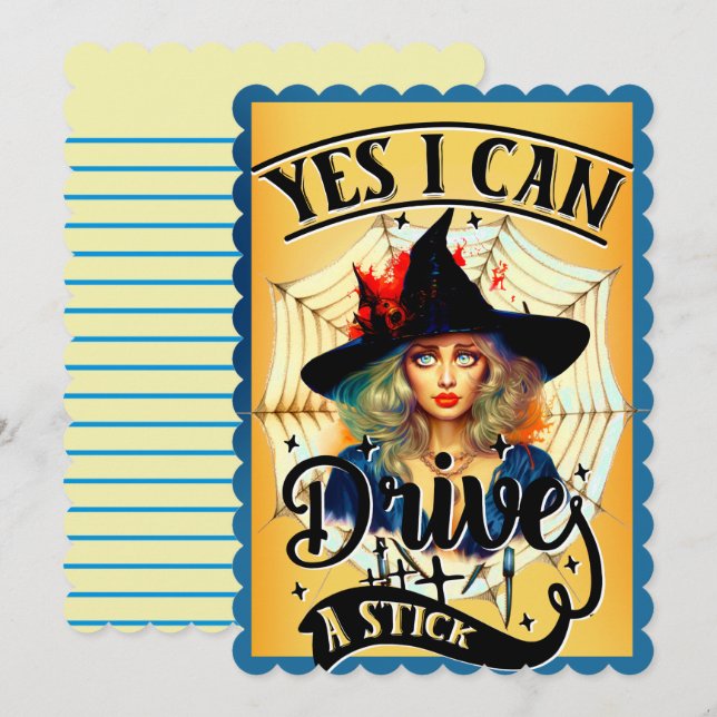 Retro Funny Halloween Cards (Front/Back)