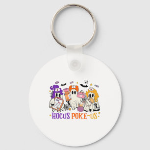 Retro Funny Hocus Poke-us Spooky Nurse Halloween C Key Ring
