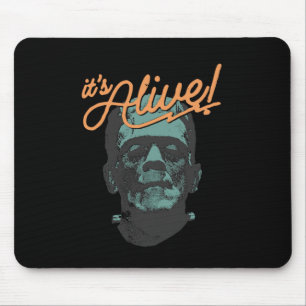 Retro Funny It's Alive Frankenstein Monster Spooky Mouse Mat
