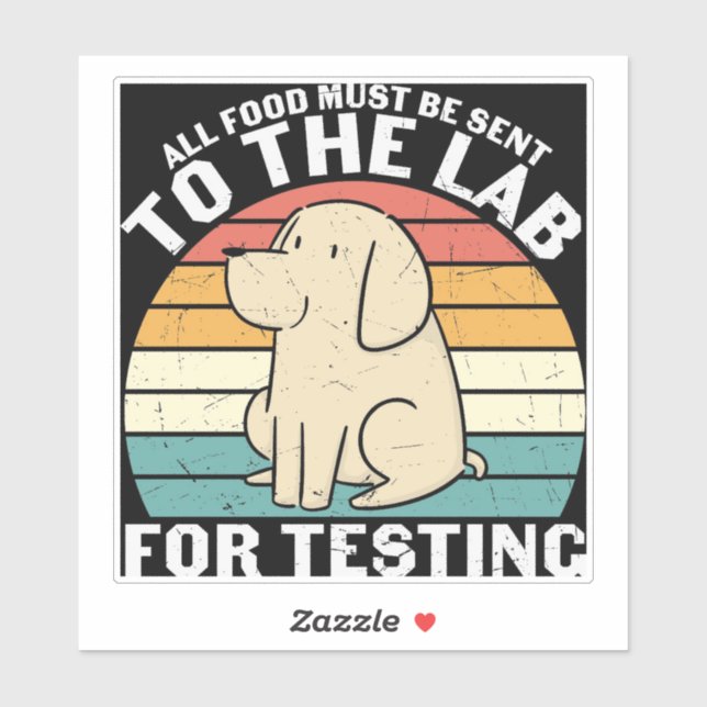 Retro Funny Labrador Retriever Vinyl Sticker (Sheet)