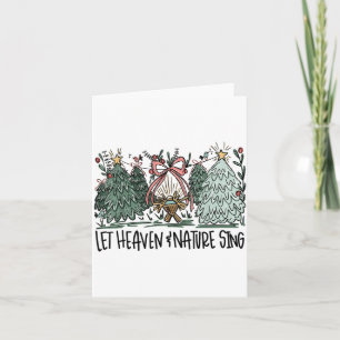 Retro Funny Let Heaven And Nature Sing Nes Tree Ch Card