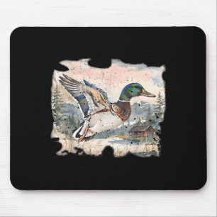 Retro Funny Mallard Duck Waterfowl Hunting Cozy Se Mouse Mat