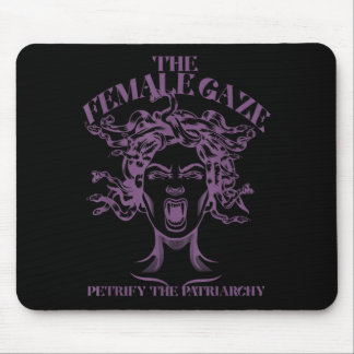 Retro Funny Medusa The Female Gaze Petrify The Mouse Mat