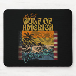 Retro Funny My First Gulf Of Usa America Vacation Mouse Mat