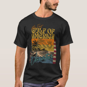 Retro Funny My First Gulf Of Usa America Vacation T-Shirt