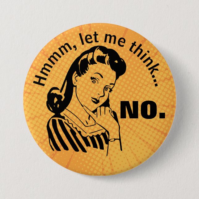 Retro Funny No Button (Front)