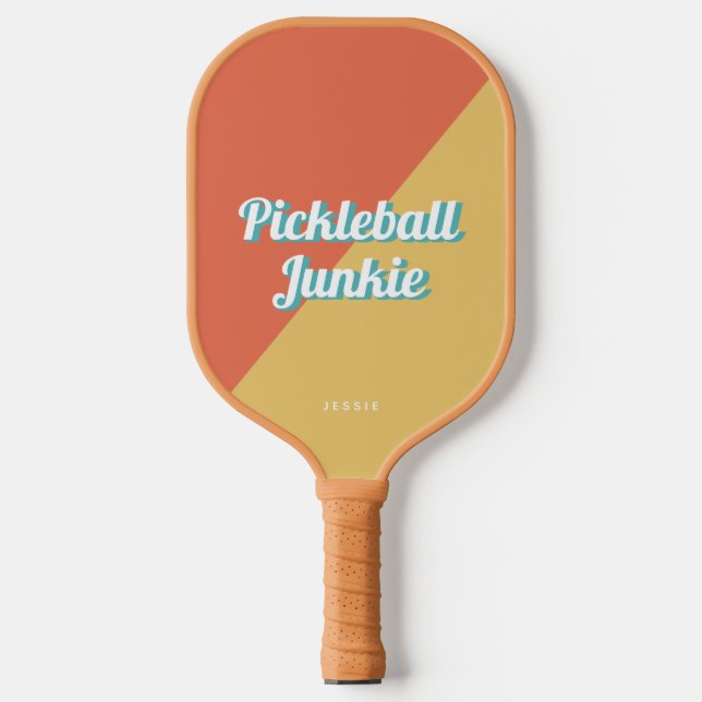 Retro Funny Personalised Pickleball Paddle (Front)
