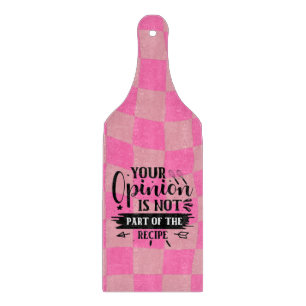 Retro Funny Pink Kitchen Saying  Cutting Board