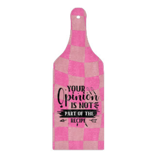 Retro Funny Pink Kitchen Saying  Cutting Board