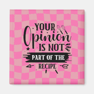 Retro Funny Pink Kitchen Saying  Magnet