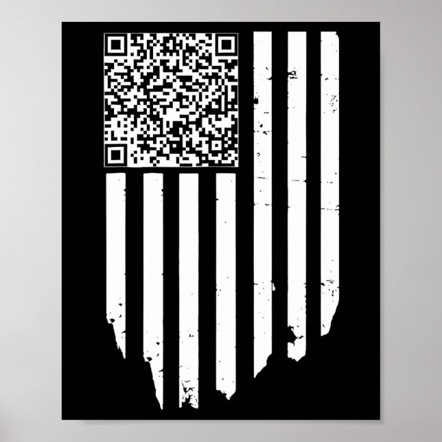 Retro Funny Qr Trump Dancing Dance Code  Poster (Front)