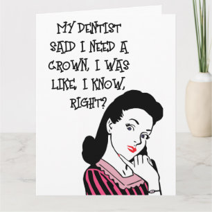 RETRO FUNNY QUEEN BIRTHDAY FRIEND GREETING CARDS