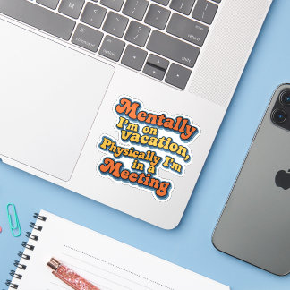 Retro Funny Quote Design Sticker