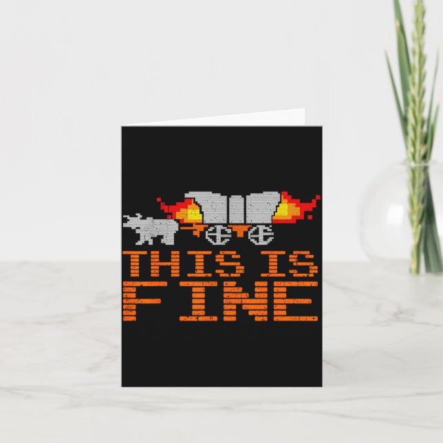Retro Funny Quote This Is Fine Sarcasm Gift  Card (Front)