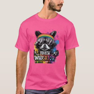 Retro Funny Racoon Love Sunglasses Graphic Summer T-Shirt