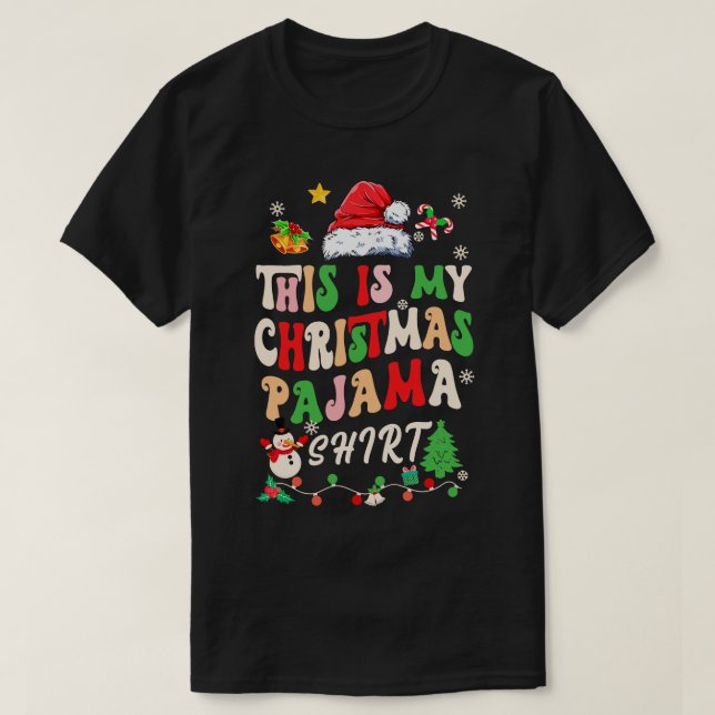 Retro Funny Santa Xmas Men Women This Is My Christ T-Shirt (Design Front)