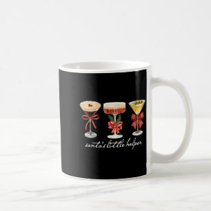 Retro Funny Santa's Little Helper Martini Merry Ch Coffee Mug