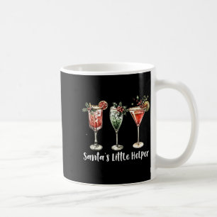 Retro Funny Santa's Little Helper Martini Merry Ch Coffee Mug
