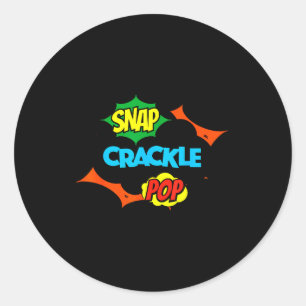 Retro Funny Snap Crackle P Quote Relax Meme Game  Classic Round Sticker