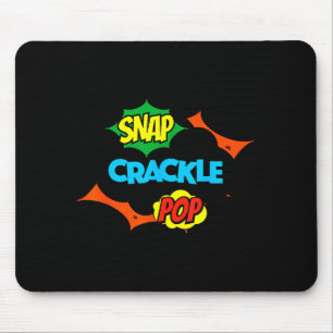 Retro Funny Snap Crackle P Quote Relax Meme Game  Mouse Mat