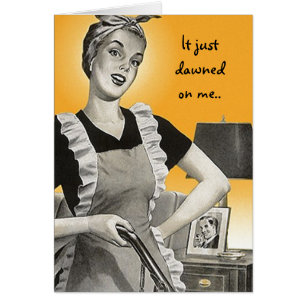 Retro Funny Suburban Lady BFF Keep in Touch Cards