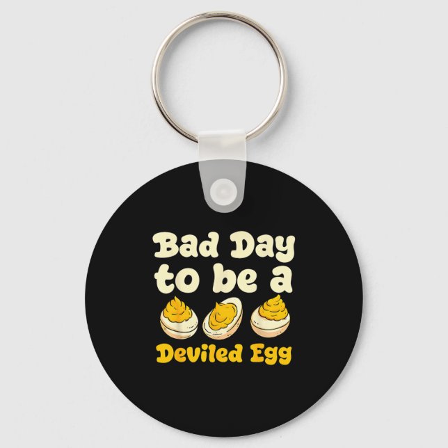 Retro Funny Thanksgiving Dinner Bad Day To Be A De Key Ring (Front)