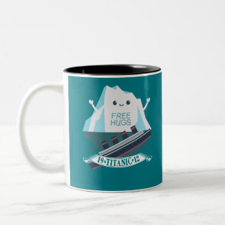 Retro Funny Titanic Iceberg 1912 Cruis Vessel Two-Tone Coffee Mug