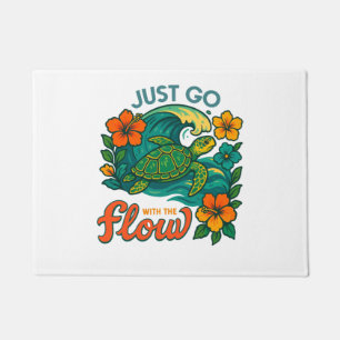 Retro Funny Turtle Shell Yeah Its Summer Doormat