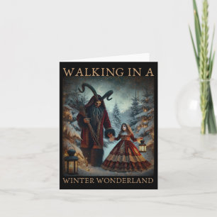 Retro Funny Walking In A Winter Wonderland Merry C Card