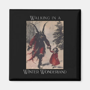 Retro Funny Walking In A Winter Wonderland Merry C Magnet