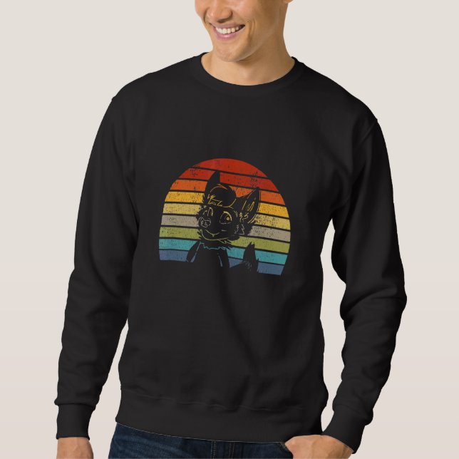 Retro Furry Fandom Cute Owo Fursuit Sweatshirt (Front)