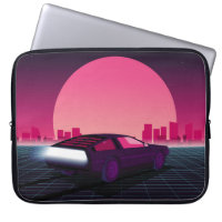 Retro future. 80s style sci-fi background with sup