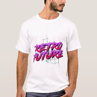 "Retro Future - Bold Neon Typography with 80s Aest T-Shirt